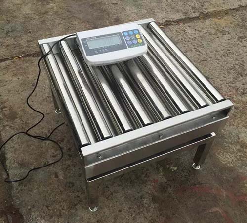 100kg輸（shū）送滾筒電（diàn）子秤廠家 100公斤不鏽鋼滾（gǔn）輪電子秤價格